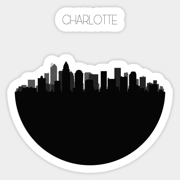 Charlotte Skyline Sticker by inspirowl